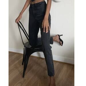 Princess Polly Coated Shiny Skinny Jeans Black Hi-Rise Faux Leather Pants Size 6